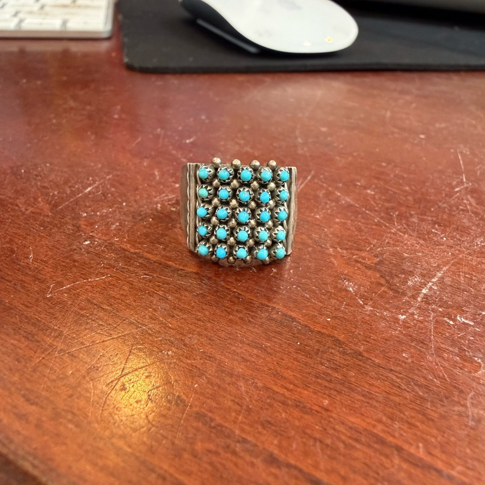 Silver and Turquoise Women's Ring